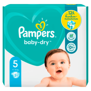 Pampers Baby-Dry Windeln Gr.5 11-16kg 31 Stück